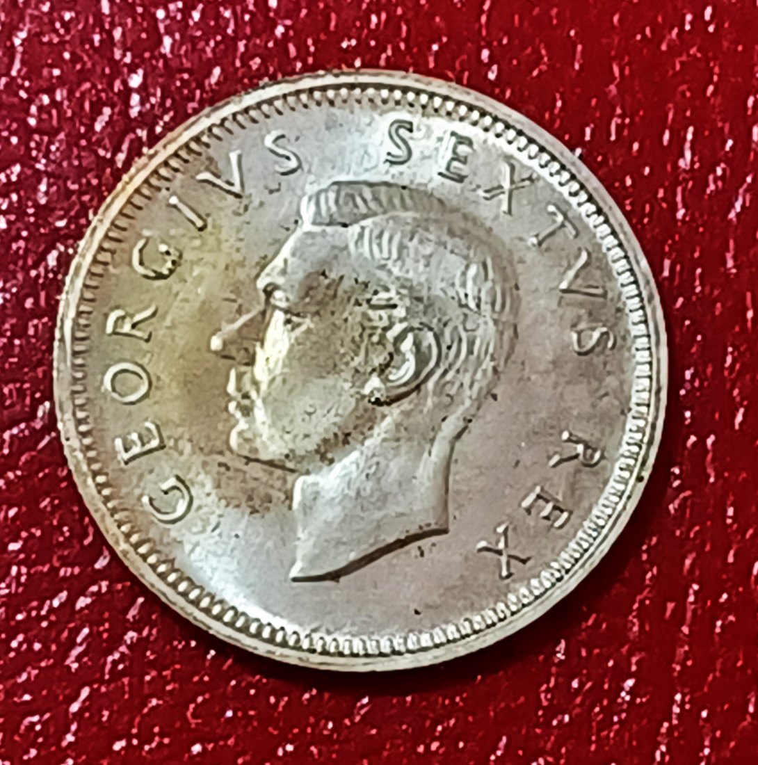  1952 South Africa PROOF George VI Six Pence 6P MINTAGE 16,000 50% Silver   