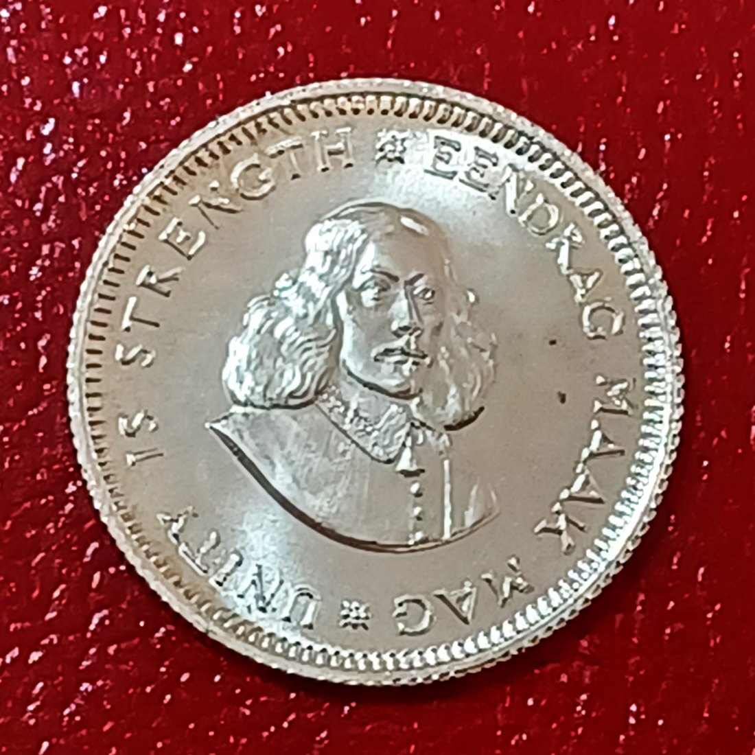  1961 South Africa PROOF Van Riebeeck Five Cent 5c MINTAGE 7,530 50% Silver   