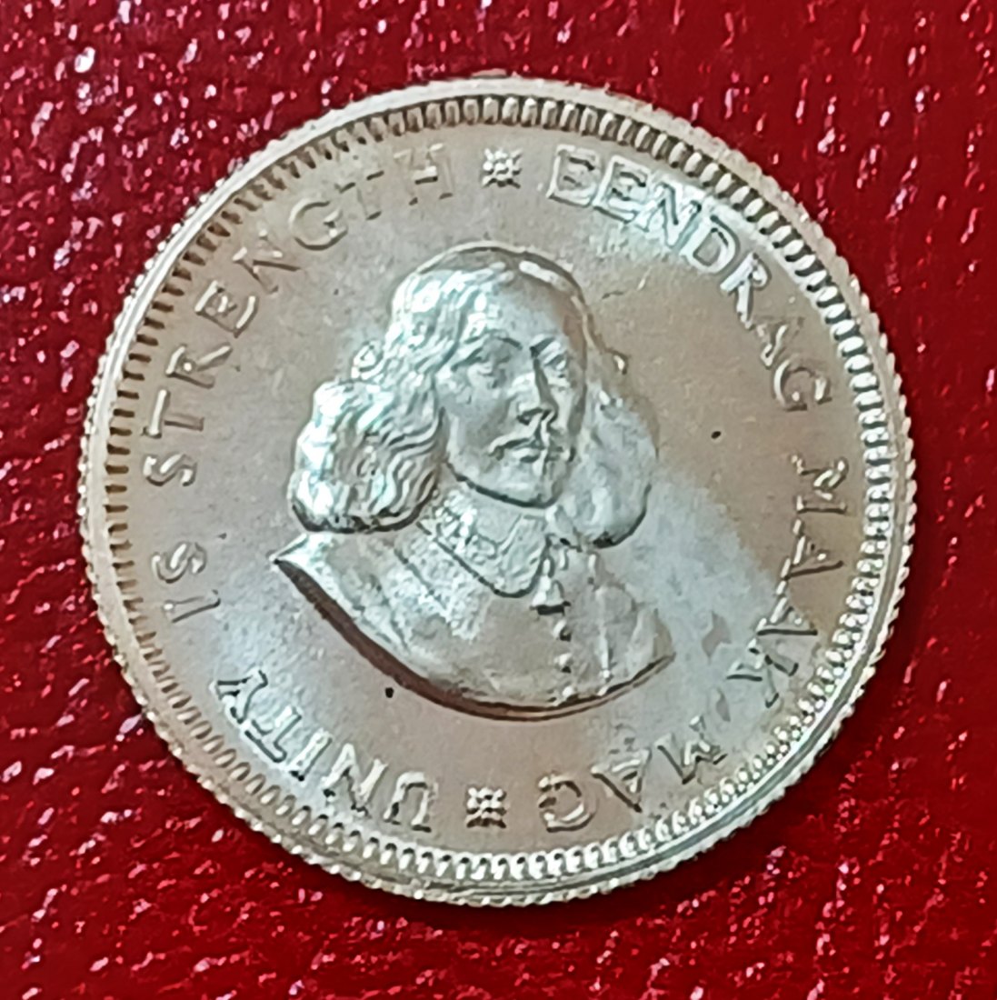  1964 South Africa PROOF Van Riebeeck Five Cent 5c MINTAGE 16,000 50% Silver   