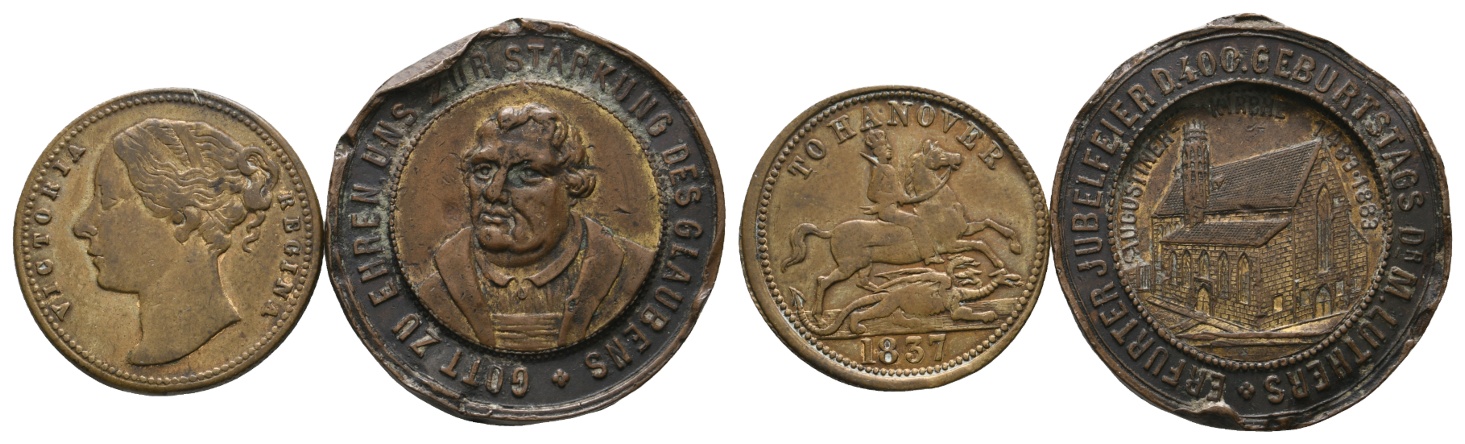 Token; Großbritannien; Medaille; Martin Luther   