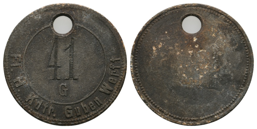  Marke; Drittes Reich; Werkzeugmarke; Zink; gelocht; 7,44 g; Ø 36 mm   