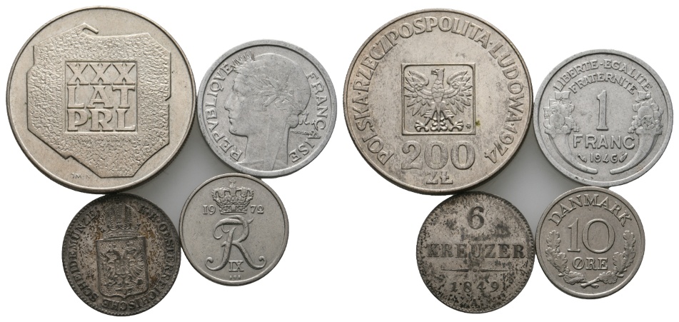  Ausland & Altdeuschland; Lot Kleinmünzen ( 4 Stück )   