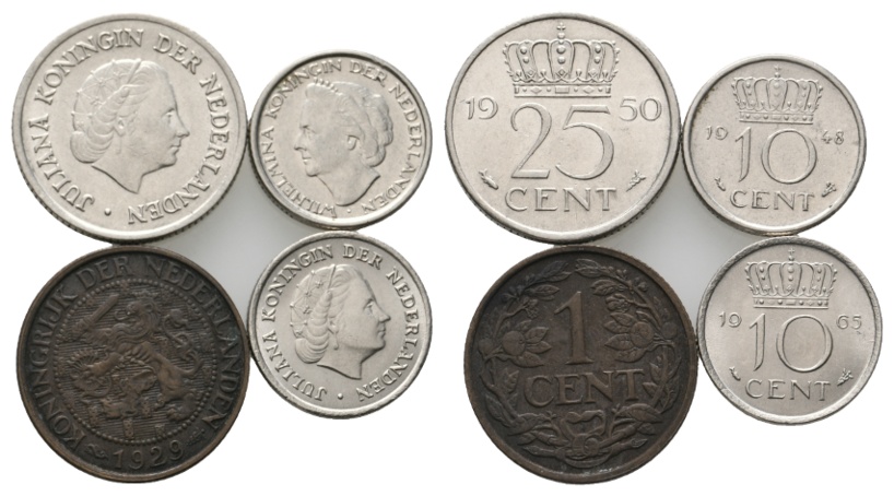  Ausland; Niederlande; Lot Kleinmünzen ( 4 Stück )   
