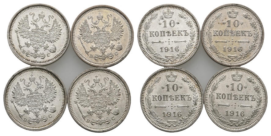  Ausland; Russland; Lot Kleinmünzen ( 4 Stück )   