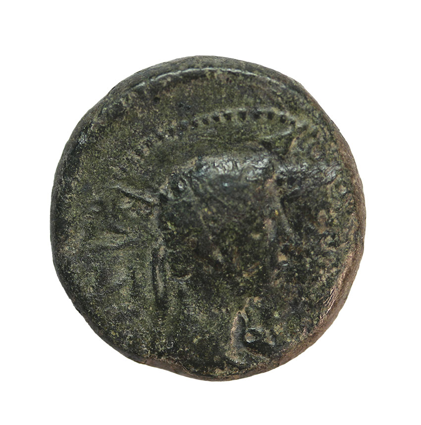 Augustus and Rhoemetalces/Pythodoris, 11BC-12 AD,ca.23mm, 9,88 g.