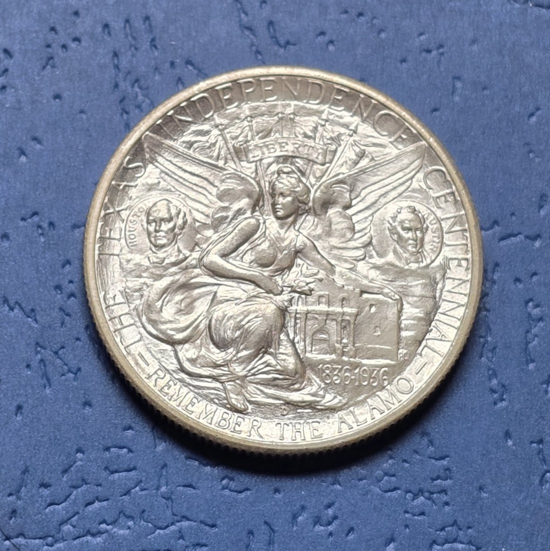  Half Dollar Commemorativ USA Sondermünze Texas 1935 D   