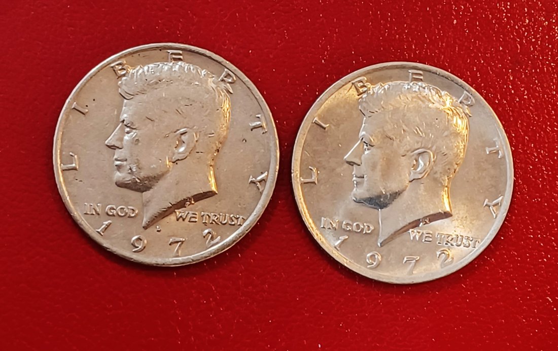  LOT OF 2 1972 United States Kennedy Half Dollar P & D   