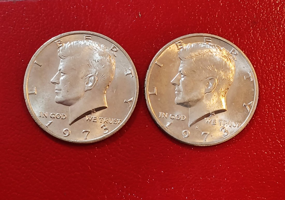  LOT OF 2 1973 United States Kennedy Half Dollar P & D   