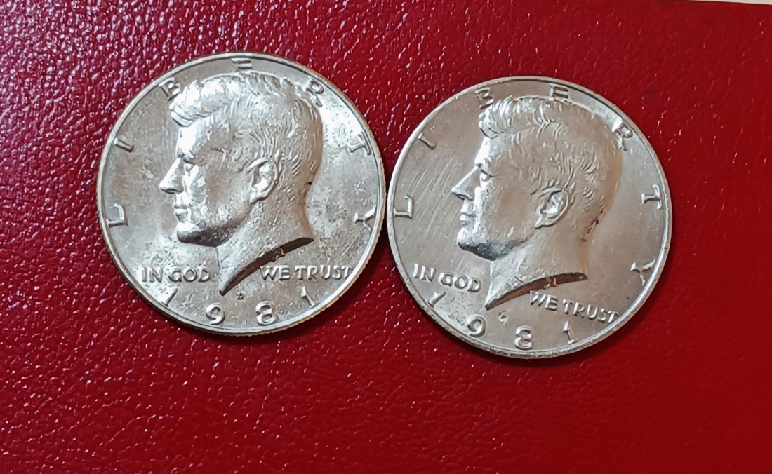  LOT OF 2 1981 United States Kennedy Half Dollar 2xD   