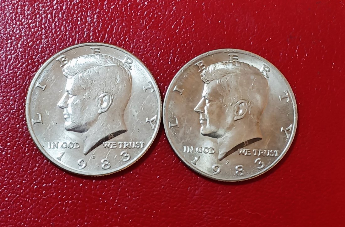  LOT OF 2 1983 United States Kennedy Half Dollar P & D   