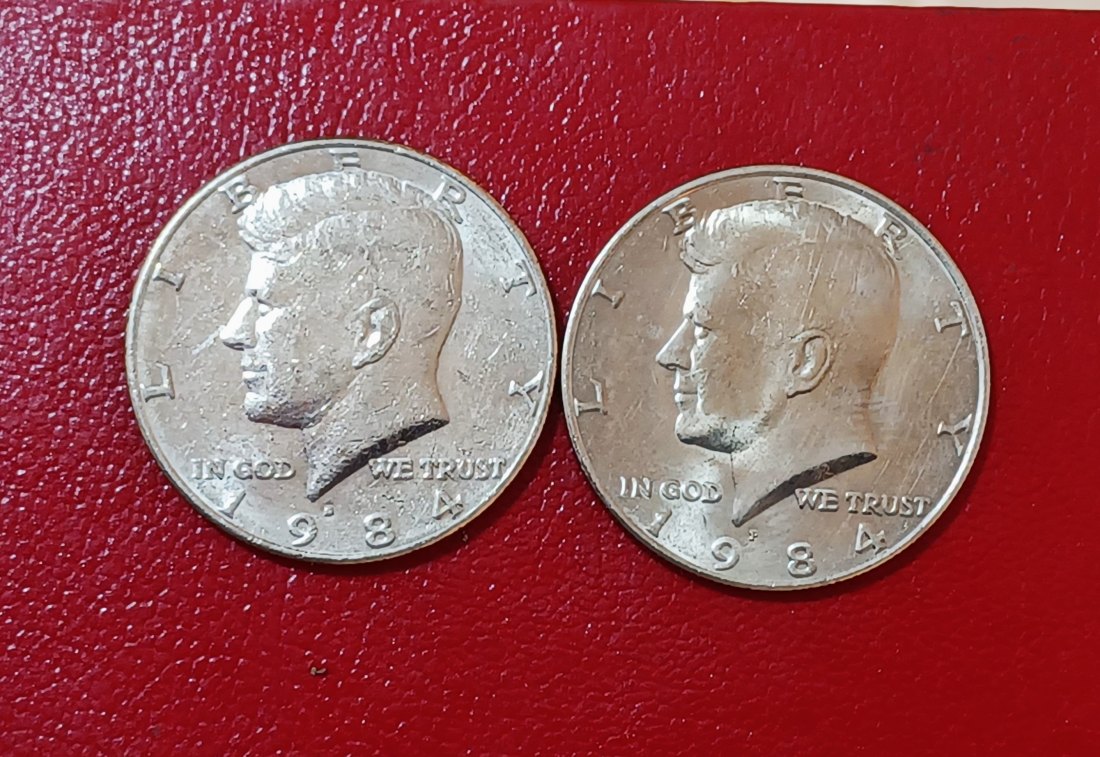 LOT OF 2 1984 United States Kennedy Half Dollar P & D   