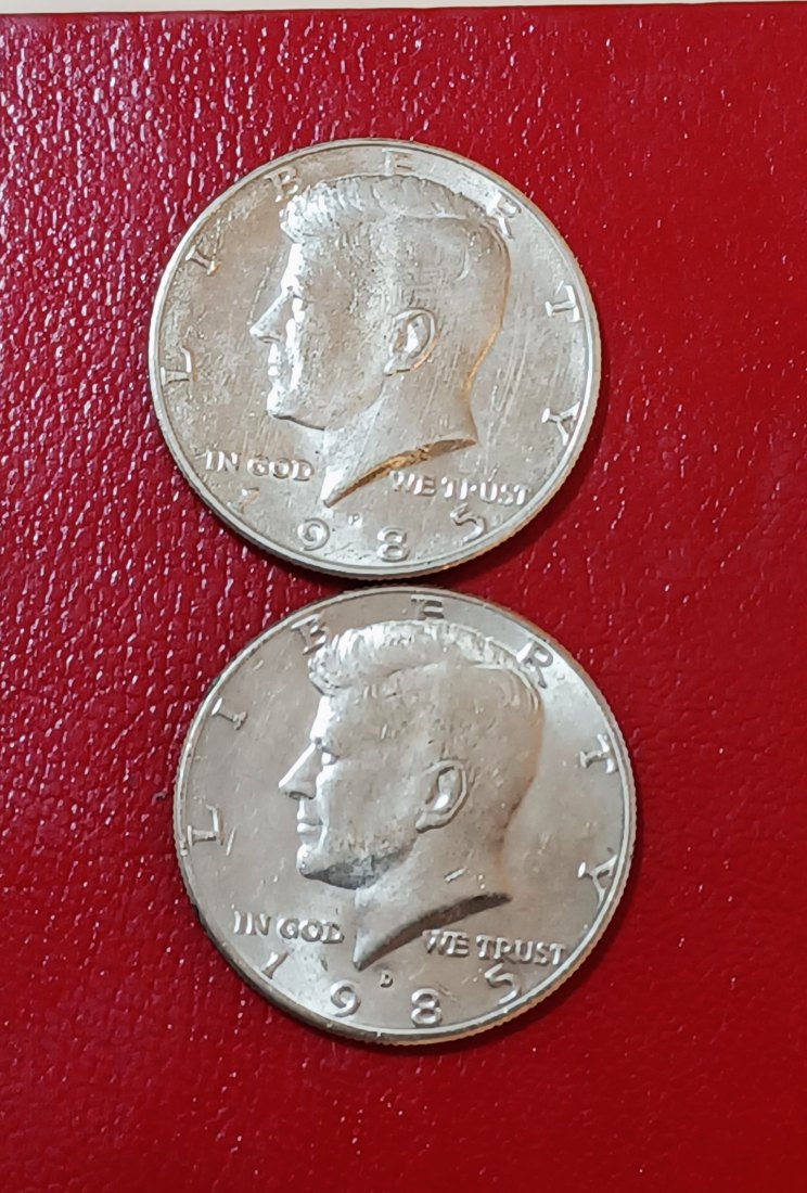  LOT OF 2 1985 United States Kennedy Half Dollar P & D   