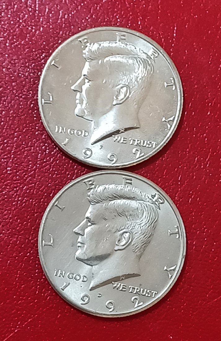  LOT OF 2 1992 United States Kennedy Half Dollar P & D   