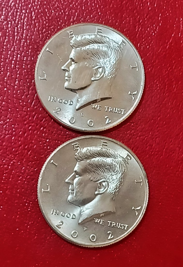  LOT OF 2 2002 United States Kennedy Half Dollar P & D   