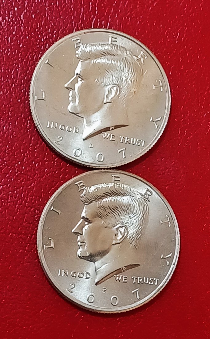  LOT OF 2 2007 United States Kennedy Half Dollar P & D   