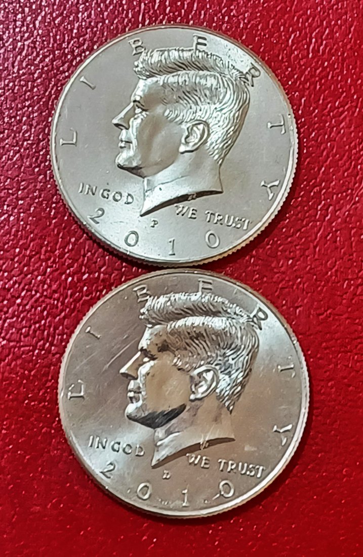  LOT OF 2 2010 United States Kennedy Half Dollar P & D   