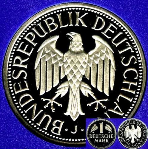 1998 J * 1 Deutsche Mark Polierte Platte PP, proof, top   