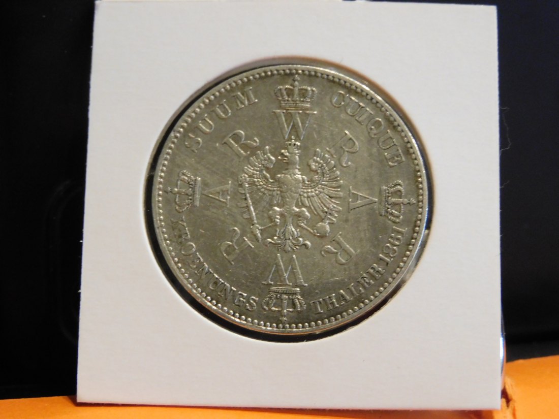  GERMANY 1 THALER 1861 PRUSSIA.GRADE-PLEASE SEE PHOTOS.   
