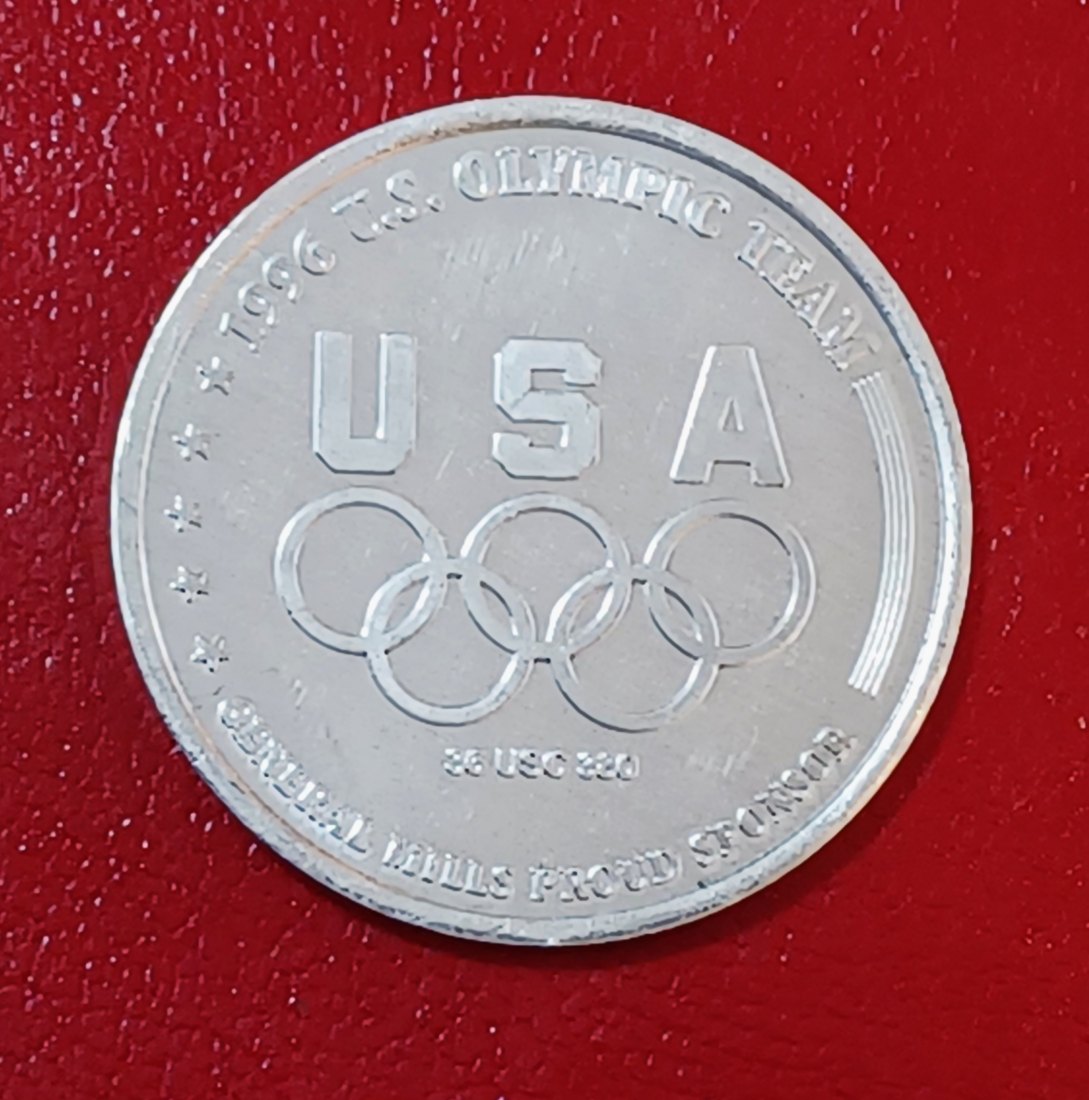  Token - Atlanta 1996 US Olympic Team, General Mills Sponsor Cycling Aluminium 38.5mm 6.5g   