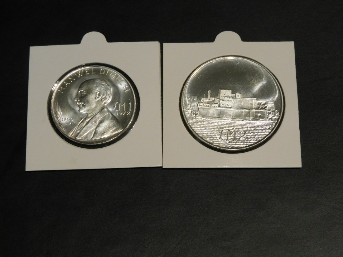 MALTA 1-2 LIRA 1972 MALTA.GRADE-PLEASE SEE PHOTOS.