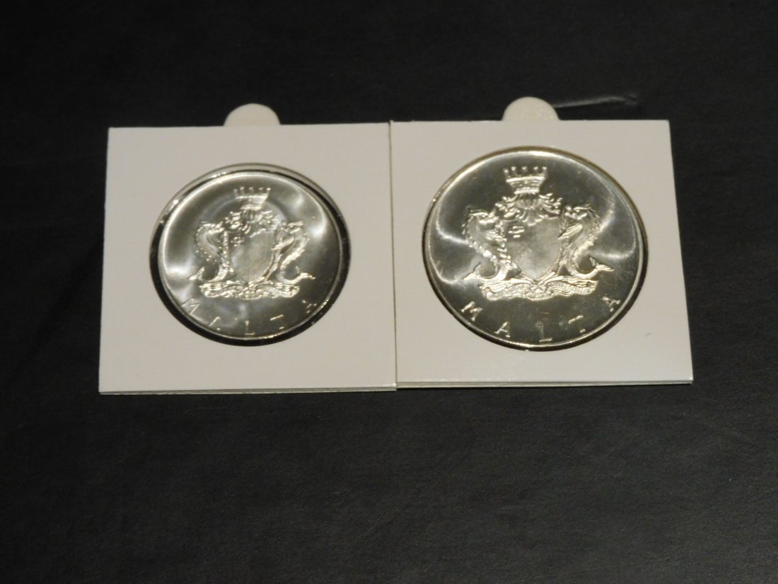  MALTA 1-2 LIRA 1972 MALTA.GRADE-PLEASE SEE PHOTOS.   