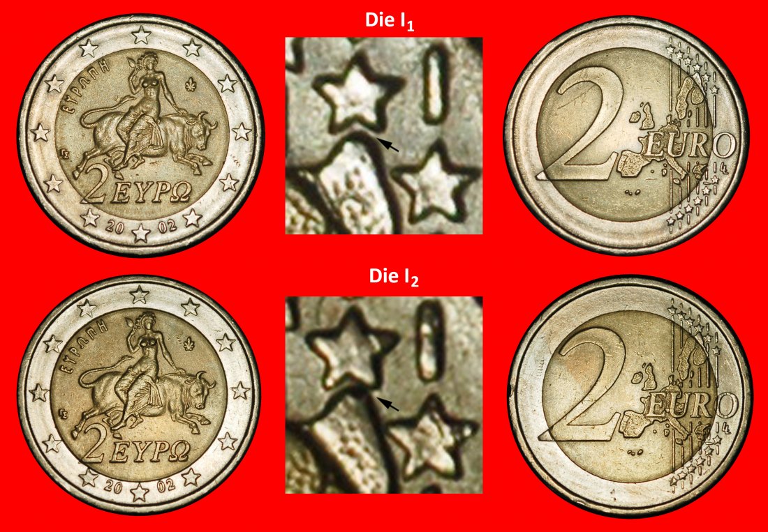  Ⰿ PHALLISCHE TYP (2002-2006): GRIECHENLAND ★ 2 EURO 2002! 2 ENTDECKUNG MÜNZE!★OHNE VORBEHALT!   