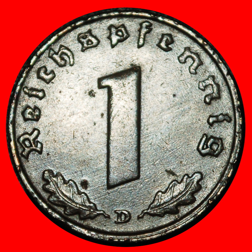 Ⰿ SWASTIKA 1936-1940: GERMANY ★ 1 REICHSPFENNIG 1937D! III REICH (1933-1945)★LOW START ★ NO RESERVE!