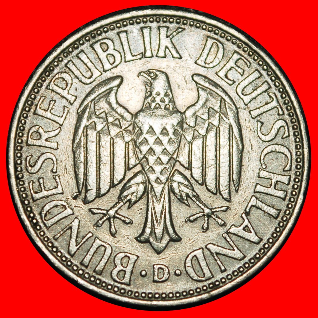 Ⰿ NOT COMMUNIST TYPE (1950-2001): GERMANY ★ 1 MARK 1956D BAVARIA! I A r1!★LOW START ★ NO RESERVE!   