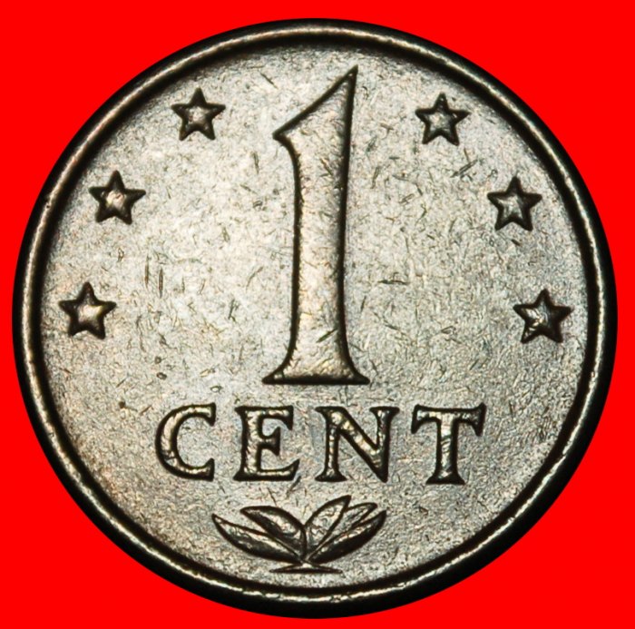 Ⰿ NIEDERLANDE MIT ARUBA (1970-1978): ANTILLEN ★1 CENT 1974 HAHN! JULIANA (1948-1980)★OHNE VORBEHALT!