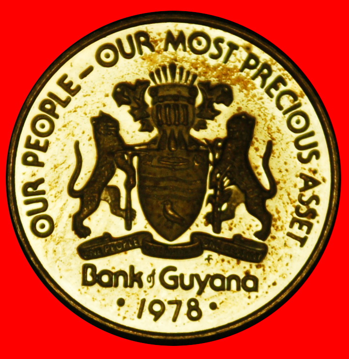  Ⰿ USA (1976-1980): GUYANA ★ 1 CENT 1978FM PP SEEKUH, JAGUARE UND HOATZIN!  ★OHNE VORBEHALT!   