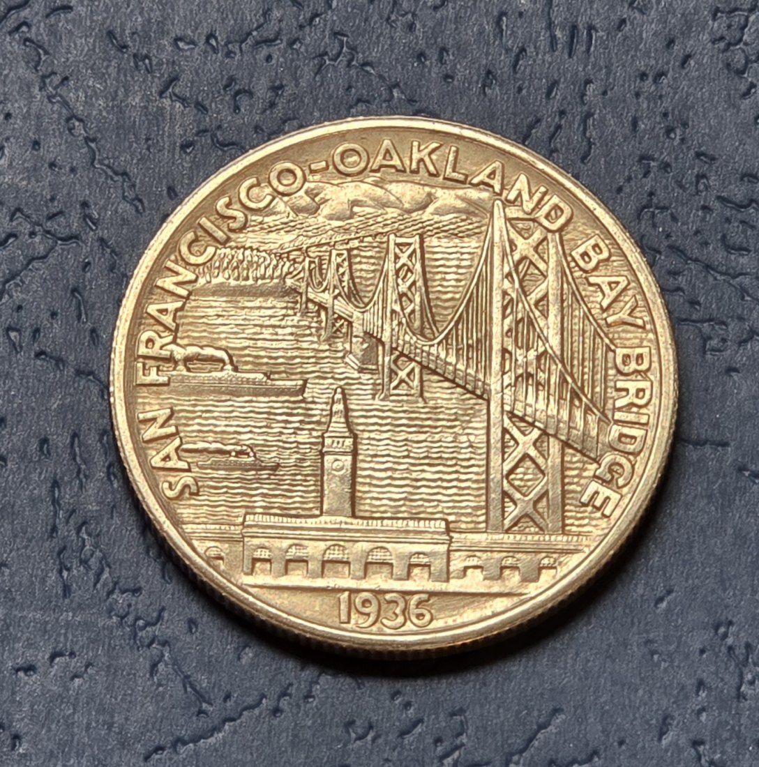  Half Dollar Commemorativ USA Sondermünze Bay Bridge 1936   