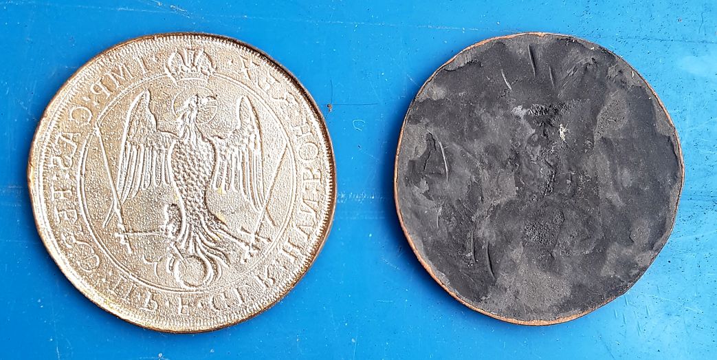  Augsburg 1627 Raritaet Klischee a.d. Taler Ferdinand II   