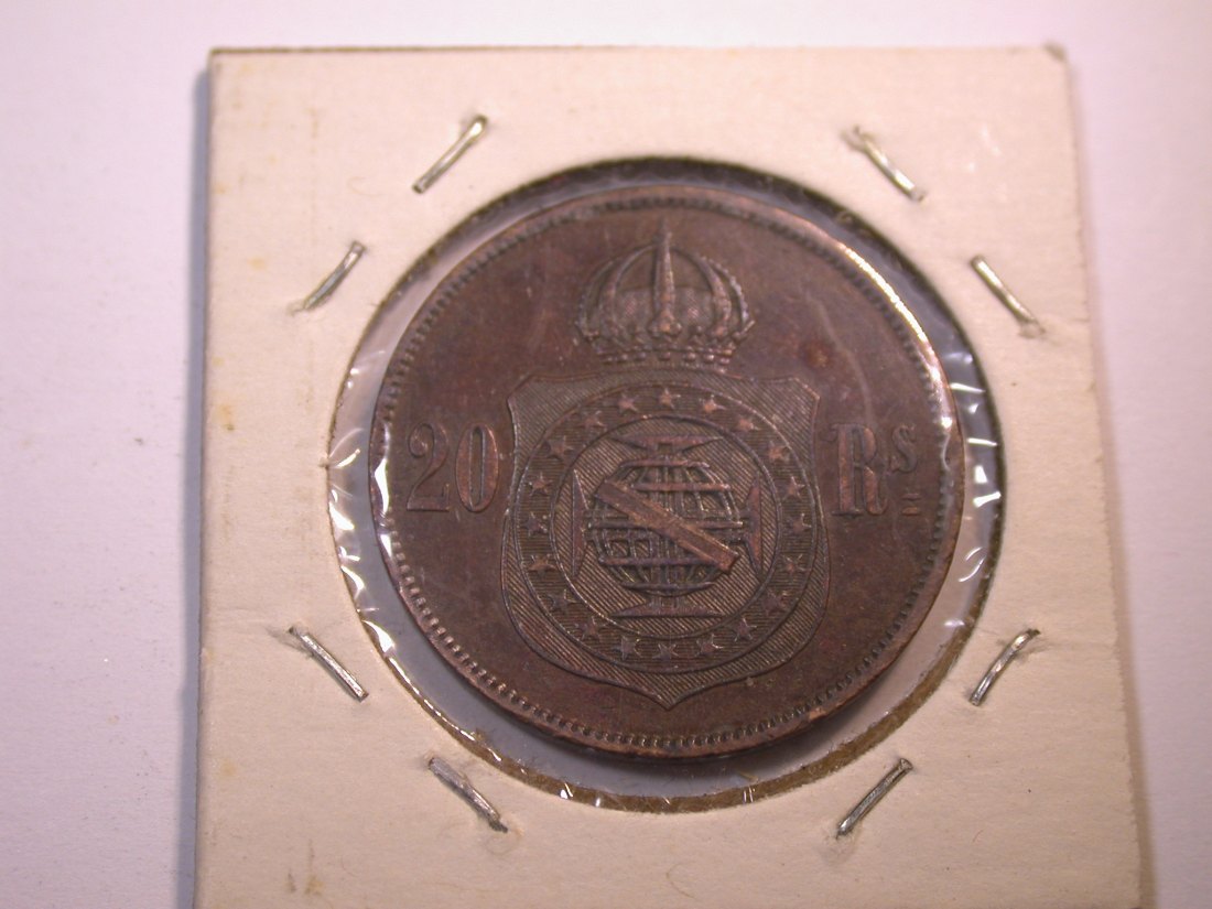  J29  Brasilien  20 Reis  1868 in ss+  Originalbilder   
