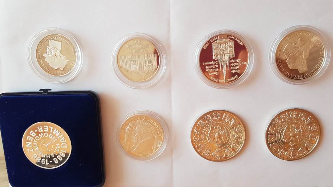 Silbermedaillen 11 Stück 179,5 g Feinsilber sehr guter Zustand