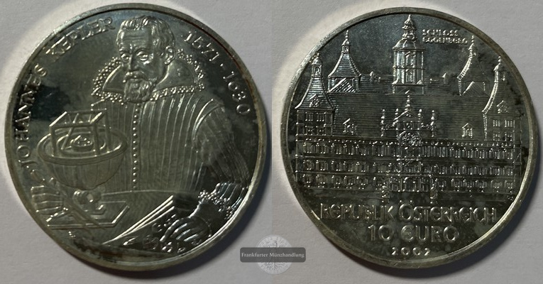  Österreich 10 Euro 2002 Schloss Eggenberg FM-Frankfurt Feinsilber: 16g   