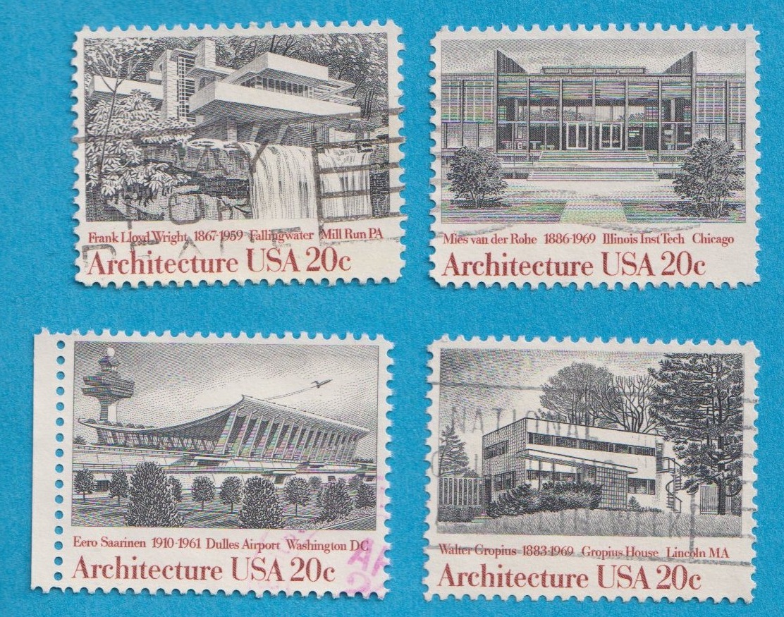  USA 1982 Mi. 1600 - 1603 kompl. Satz Amerikanische Architektur gest.   