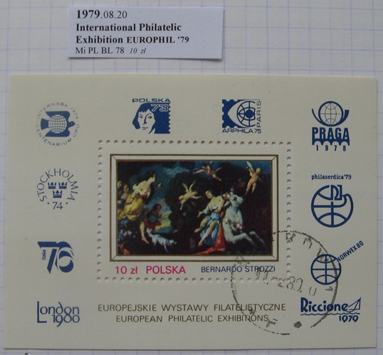  1979, Polnischer Briefmarkenbogen: Internationale Philatelieausstellung EUROPHIL-MNH   