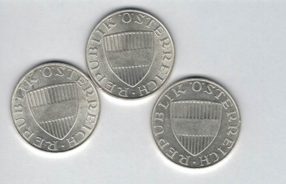  10 Schilling 1965 1966 1968 Ag silber á 4,8g fein Österreich 2. Republik Spittalgold9800 (4785)   