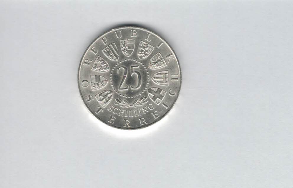 25 Schilling 1955 Bundestheater silber 10,4g fein Gedenkmünze Österreich Spittalgold9800 (04588/1)   