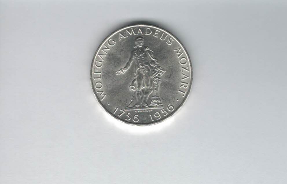  25 Schilling 1956 Wolfgang Amadeus Mozart silber 10,4g fein Österreich Spittalgold9800 (04588/2)   