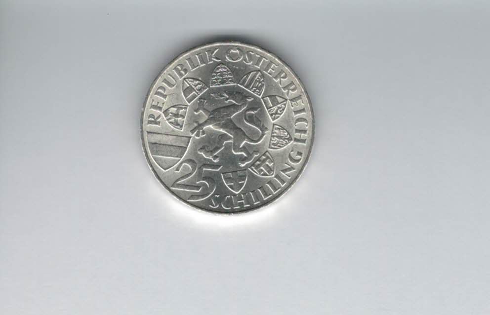  25 Schilling 1959 Erzherzog Johannes silber 10,4g fein Österreich Spittalgold9800 (4588/5)   
