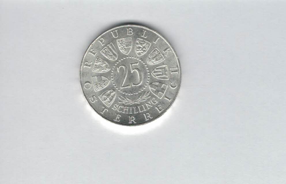  25 Schilling 1961 Burgenland 40 Jahre silber 10,4g fein Österreich Spittalgold9800 (04588/7)   
