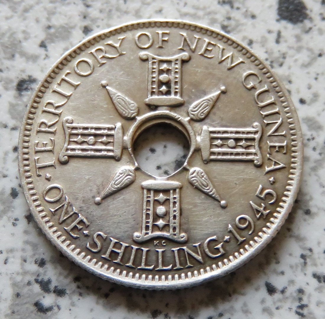  New Guinea 1 Shilling 1945   