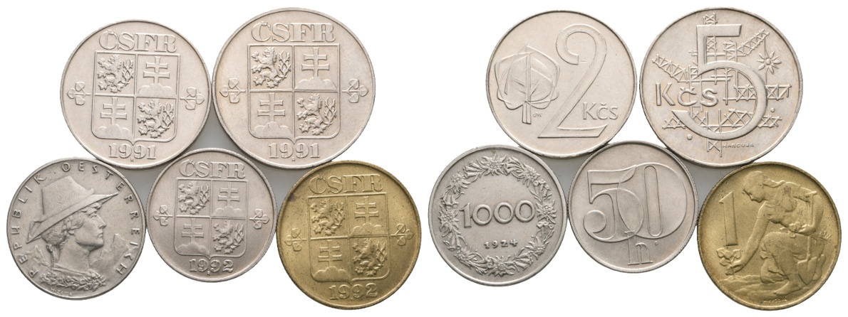  Ausland; Österreich; Lot Kleinmünzen ( 5 Stück )   