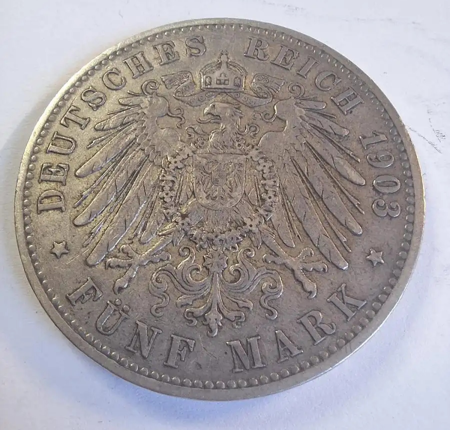  5 MARK Hamburg 1903 Jäger 65 NP VZ   