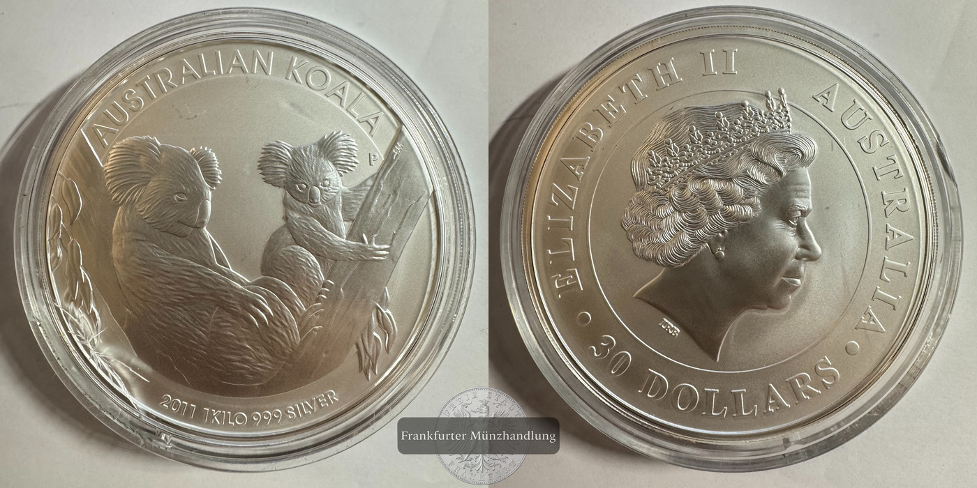  Australien  30 Dollar 2011  Koala (1kg)  FM-Frankfurt  Feinsilber: 1000g   