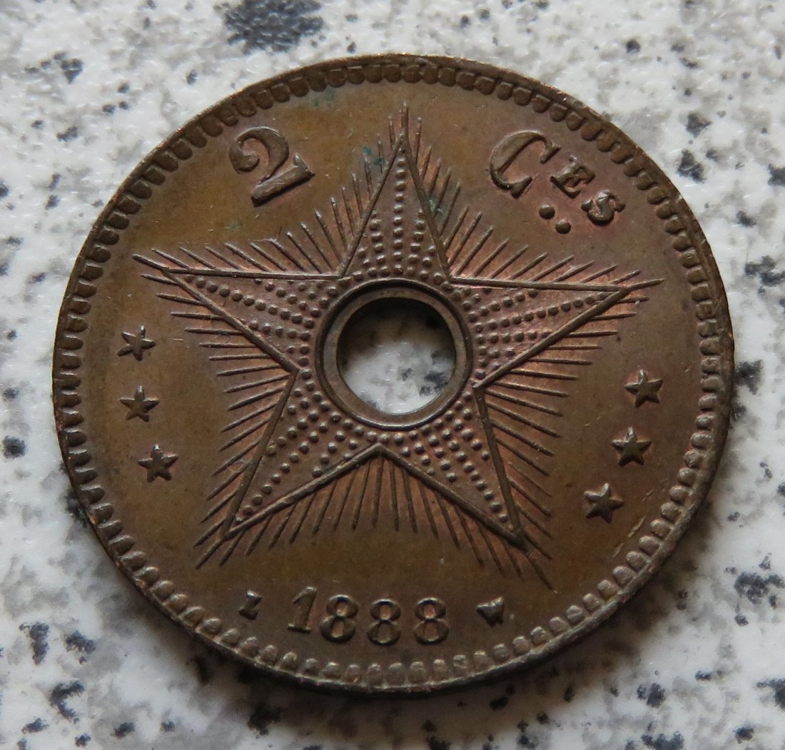  Belgisch Congo 2 Centimes 1888   