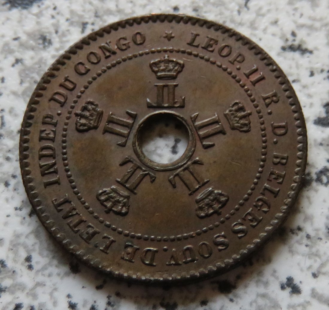 Belgisch Congo 2 Centimes 1888   