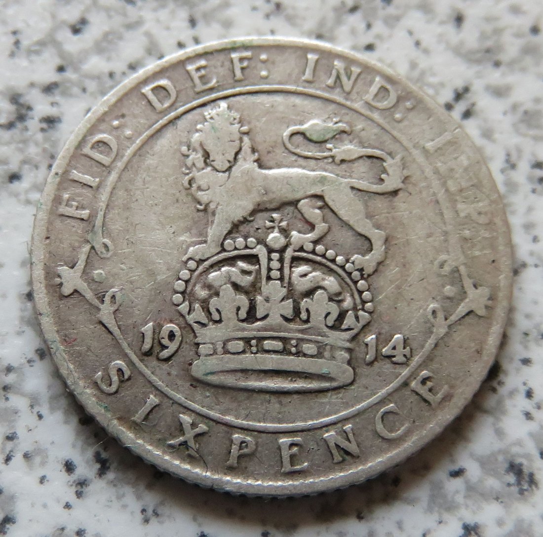  Großbritannien 6 Pence 1914   