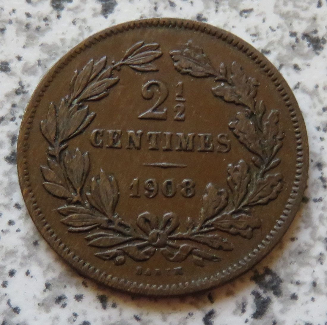  Luxemburg 2,5 Centimes 1908   